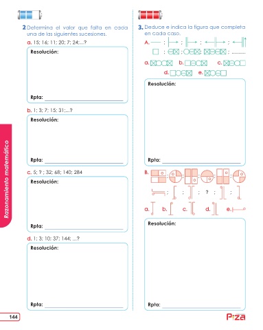 Page 145 - Razonamiento Matemático Primaria